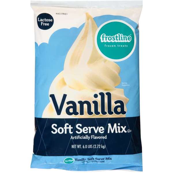 Frostline Frostline Lactose Free Low Fat Vanilla Soft Serve Mix 6lbs, PK6 D400-C4000